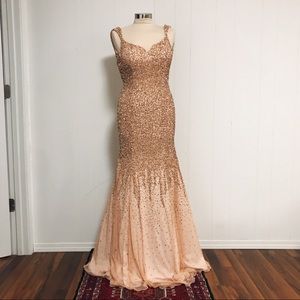 Rose Gold Bridesmaids S Wedding Prom Dress Mermaid